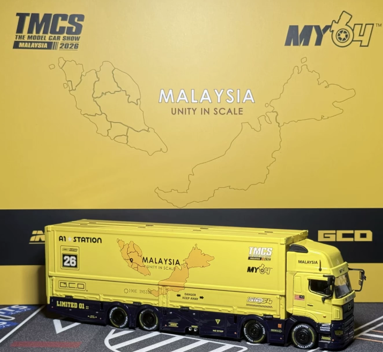 GCD x INNO64 x MY64 1/64 Malaysia Dinner Set Mercedes 190E Truck