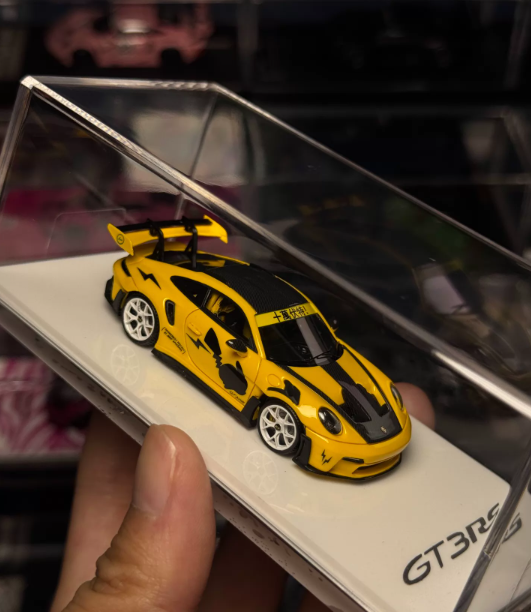 SHUE 1/64 Porsche 911 GT3 RS Pikachu Thunderbolt Foshan Show 159pcs