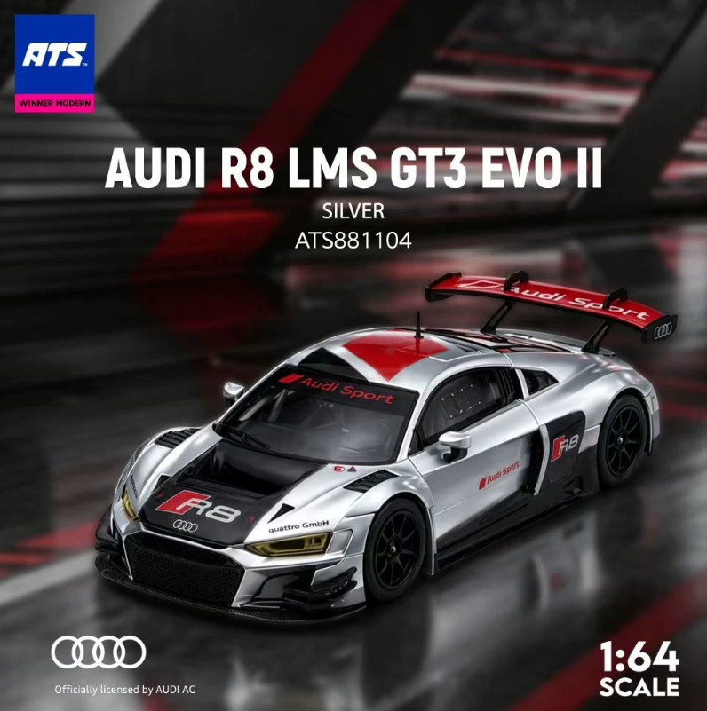 ATS x Winner Modern 1/64 Audi R8 LMS GT3 EVO II Silver