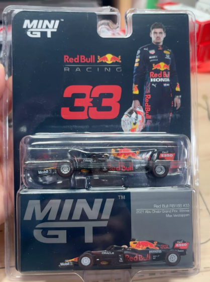 MINI GT 1/64 835 Red Bull RB16B #33 Max Verstappen Abu Dhabi Card