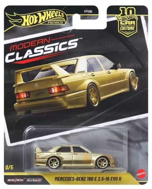 Hot Wheels Car Culture Mercedes Benz 190 E Evo II Gold Chase 0of5 FPY86