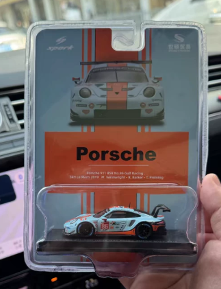 Spark 1:64 Porsche 911 RSR Gulf Racing Livery Suzhou GT Show Limited