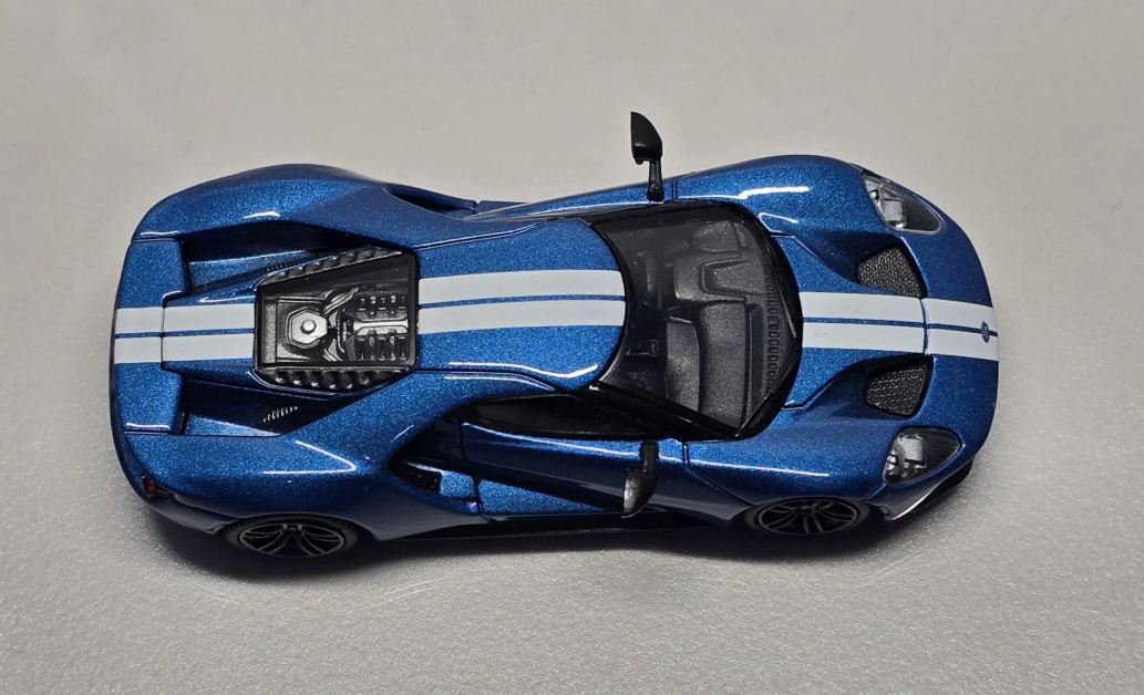 MINI GT 249 Ford GT Liquid Blue with White Stripes