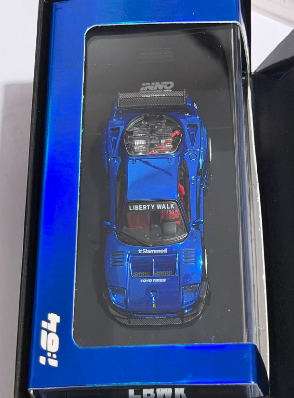 INNO64 1/64 LBWK Ferrari F40 Chrome Blue Chase
