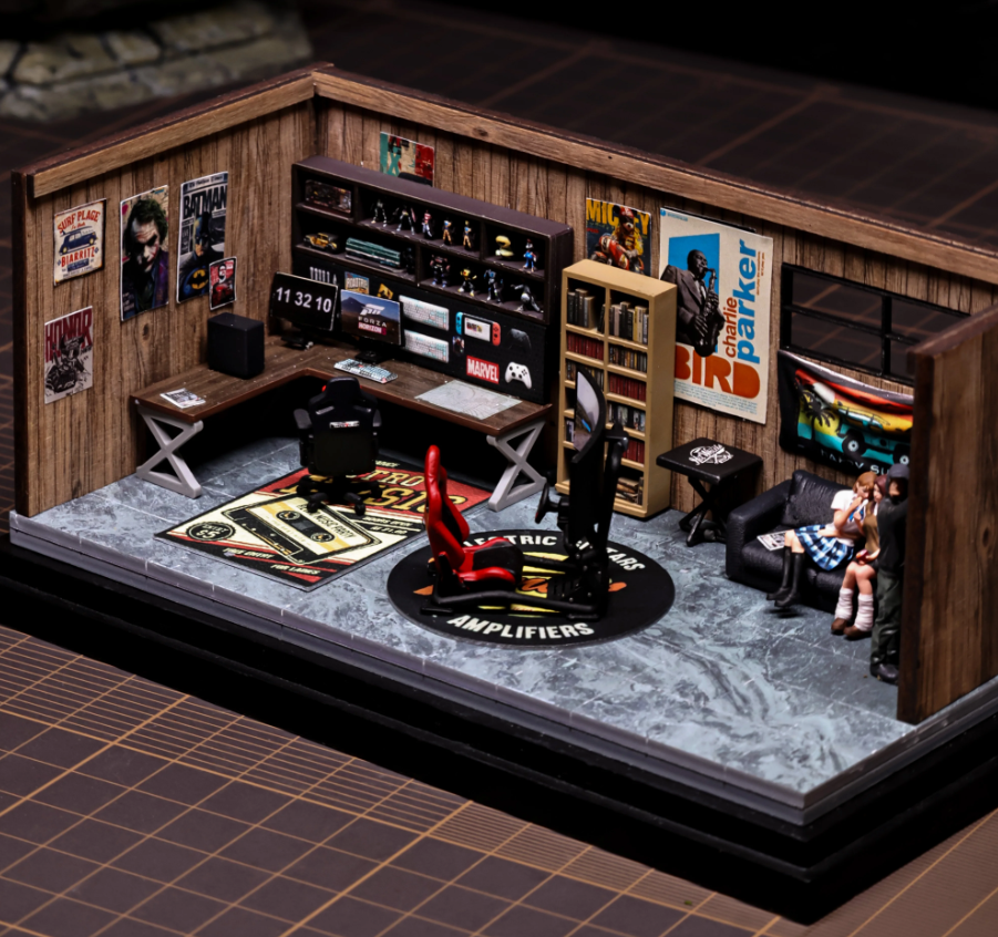 PRESAY 1/64 Happy Room Diorama Display Set