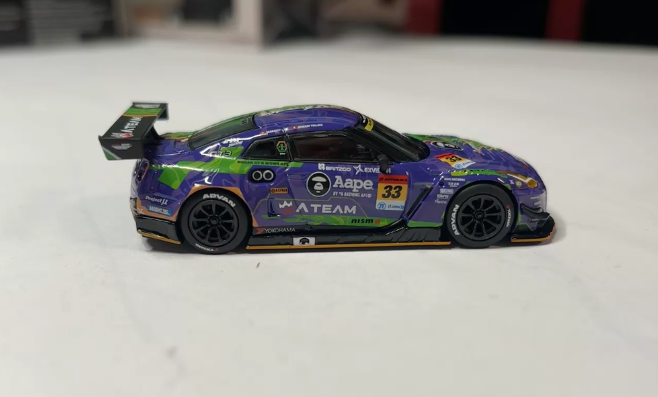 MINI GT EVA Racing x AAPE Nissan GT-R EVA-01 1/64