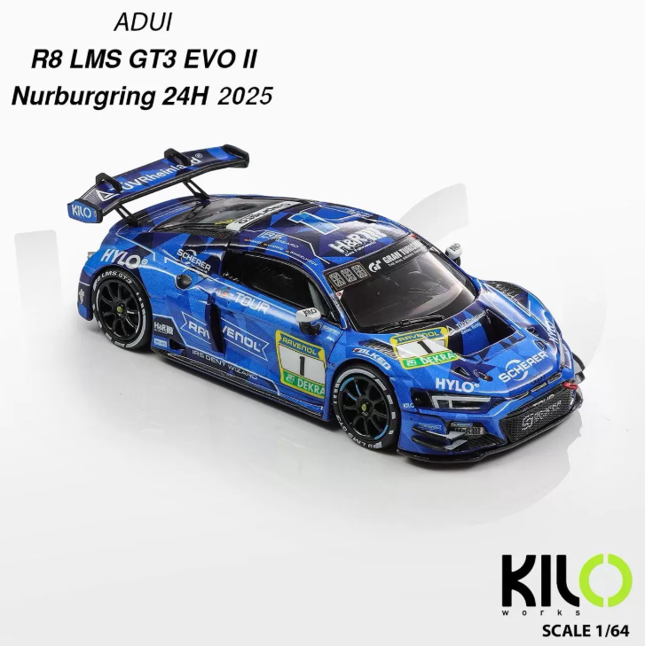 KILOworks 1:64 Audi R8 LMS GT3 EVO II ADAC GT Masters 2025 1