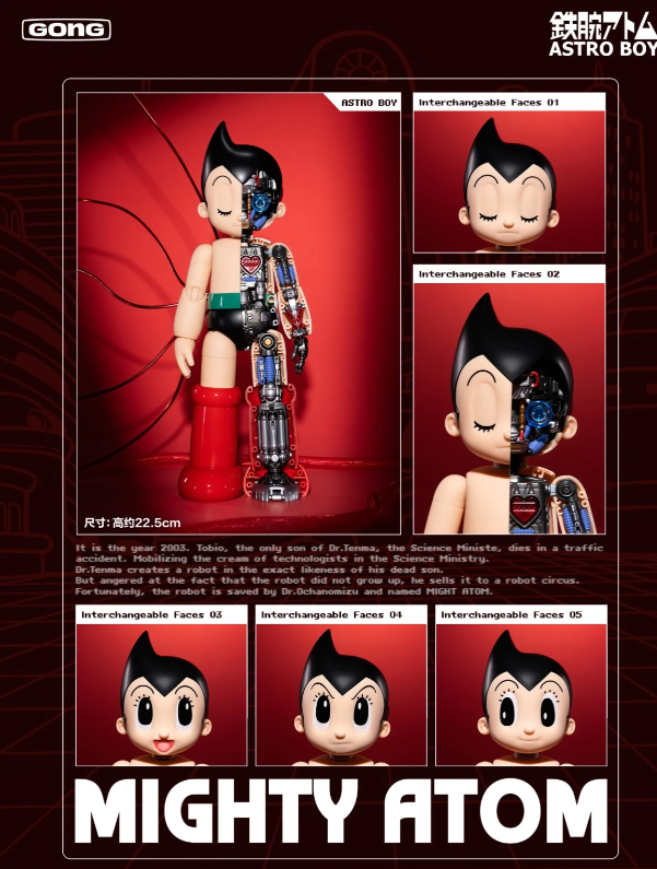 GONG Astro Boy Alloy Action Figure Dual Inner Outer Design