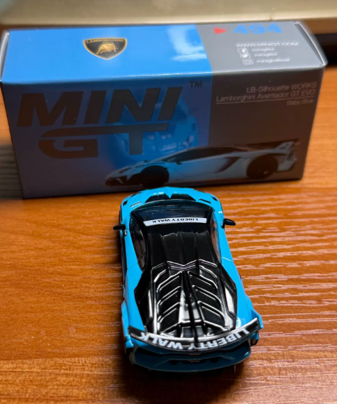 MINI GT 494 LB-Silhouette Lamborghini Aventador GT EVO Baby Blue