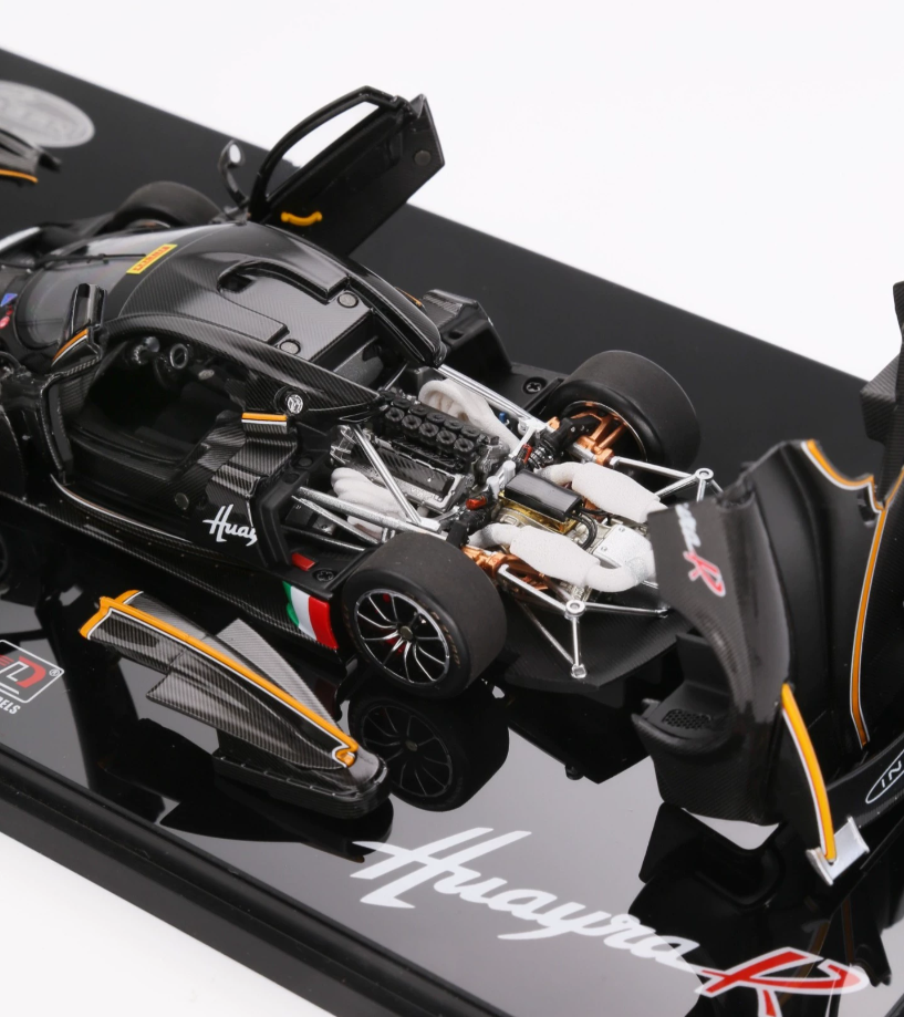 LCD 1/43 Pagani Huayra R Full Open Alloy Black Carbon HEC Beijing Edition