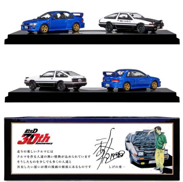 TOYOTA GAZOO Racing SUBARU 1/64 Initial D 30th Anniversary AE86 GC8 Set