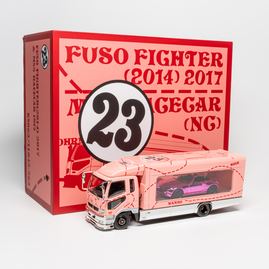 GCD 1/64 Mitsubishi Fuso Fighter Pink Pig Transporter Preorder