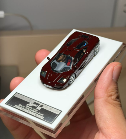 SCM MY64 McLaren F1 1/64 Dark Burgundy Red Mr Bean Ltd Ed 99
