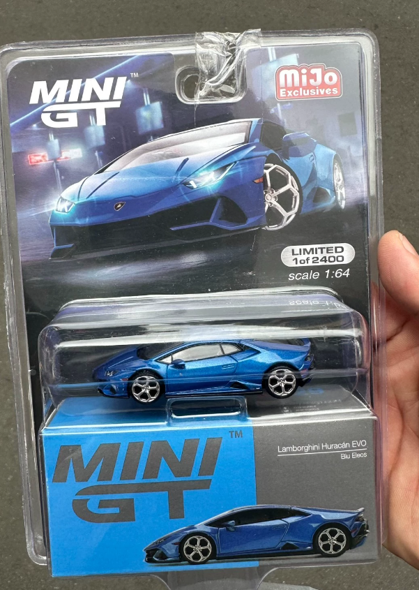 MiniGT 229 1/64 Lamborghini Huracan EVO Blu Eleos MiJo Exclusive