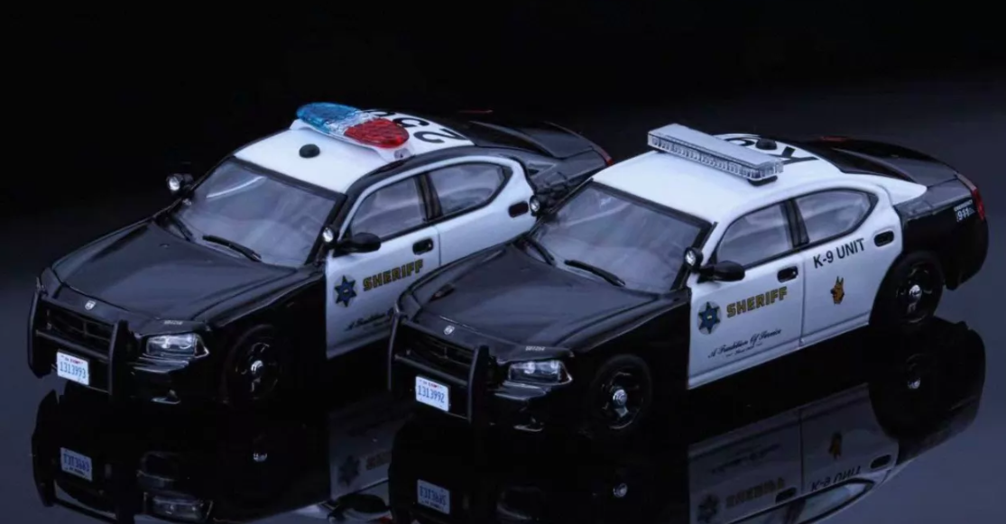 Rollin 1/64 Los Angeles County Sheriff Dodge Charger Twin Set