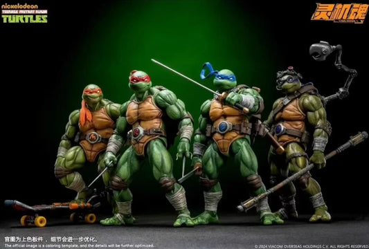 LingJiHun TMNT Donatello Wuxia Style 1/12 Scale Action Figure 4 set