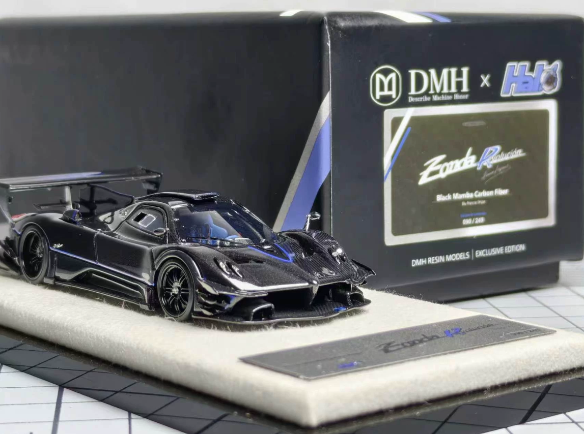 DMH x Halo 1/64 Pagani Zonda R Evolution Black Mamba Carbon Limited 249