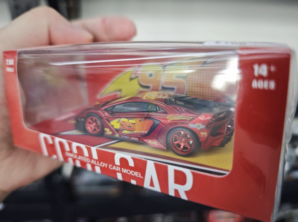 COOL CAR 1/64 Lamborghini Racing 95 Red Diecast Model