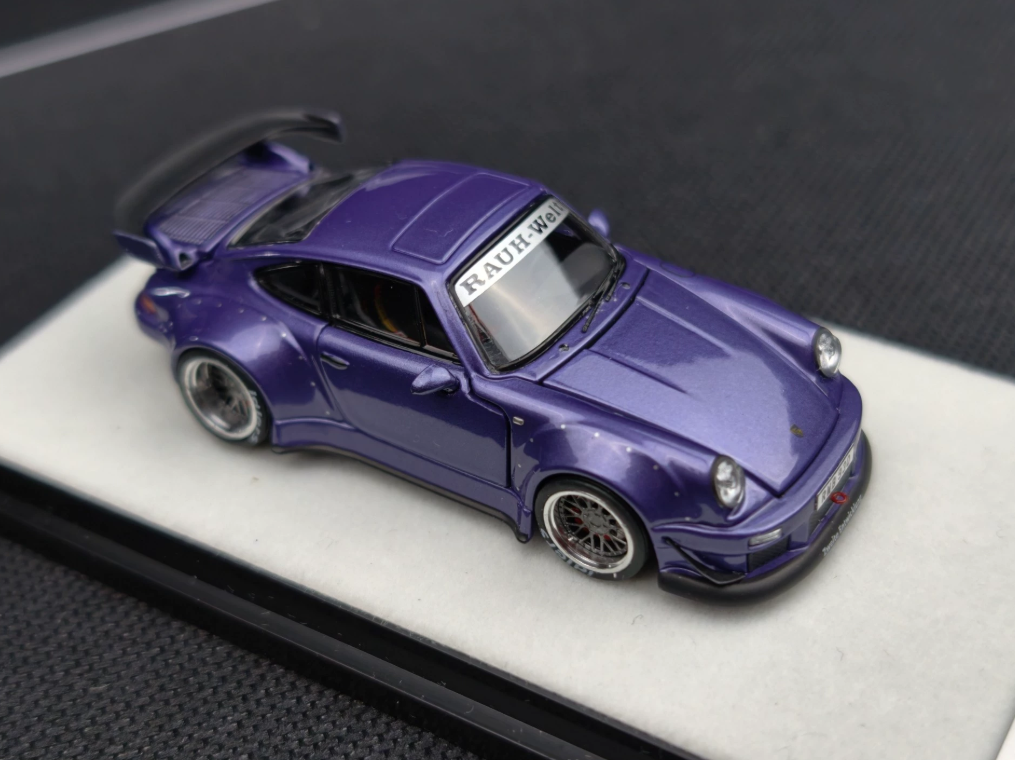PGM 1/64 Porsche 930 RWB Violet Purple Diecast Full Open