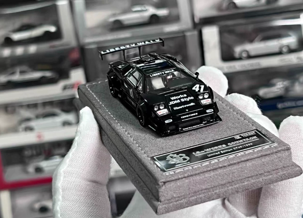 TopArt 1/64 LBWK Lamborghini Countach Black Limited Edition
