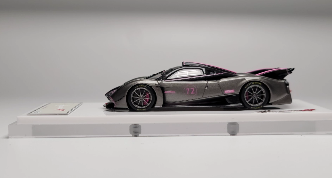 DMY 1/64 Pagani Huayra R Custom Grey Pink Livery