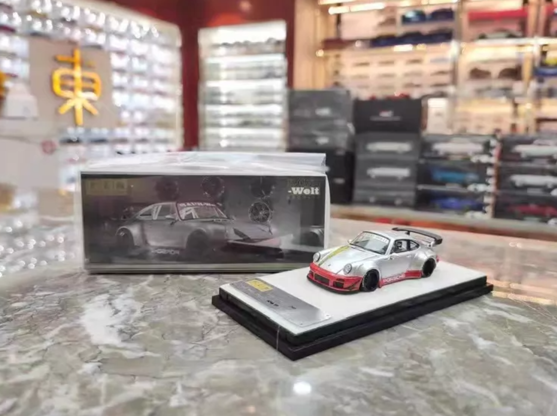 PGM Simon Garage 1/64 RWB Porsche 930 Silver Red Limited Edition