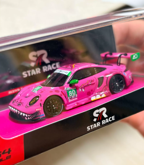 STAR RACE 1/64 Porsche 911 GT3 R Pink Dinosaur No.80 Limited