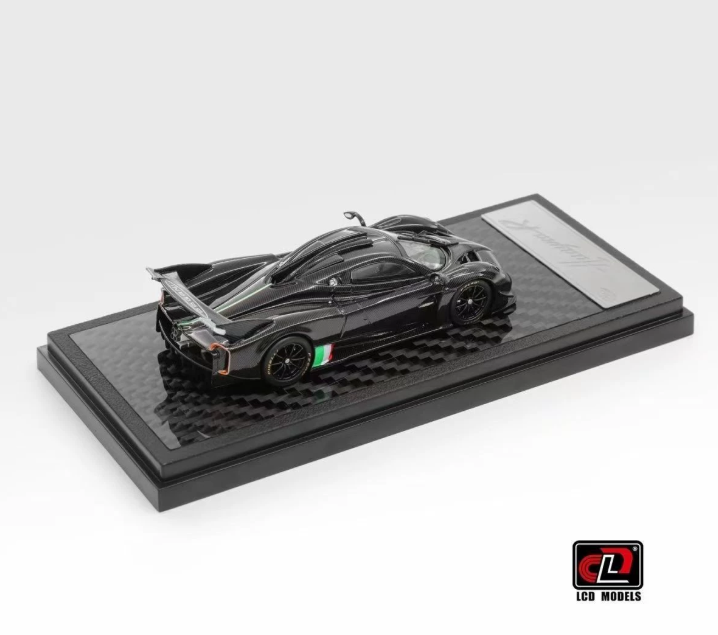 LCD 1/64 Pagani Huayra R Glossy Black Carbon Italian Livery