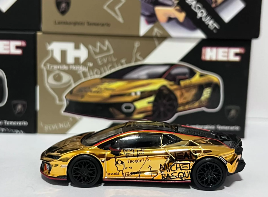 Trends Hobby 1/64 Lamborghini Temerario Basquiat Gold Edition