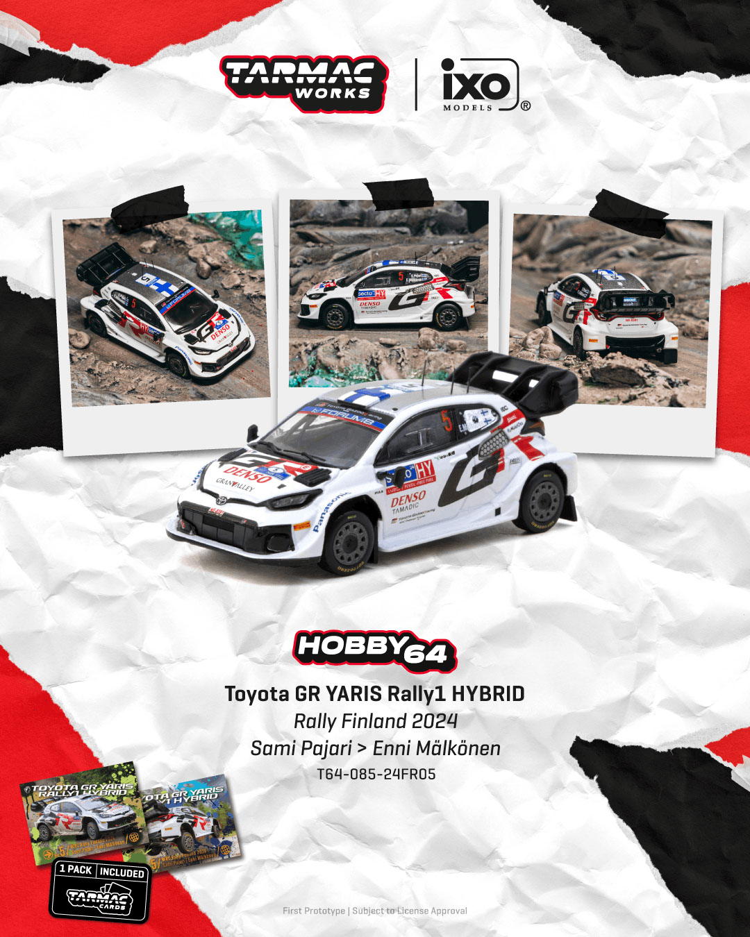 Tarmac Works 1/64 Toyota GR Yaris Rally1 Hybrid 5 Preorder