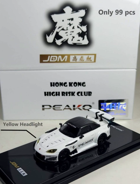 INNO64 x Peako 1/64 Honda S2000 White HK Toycar Salon