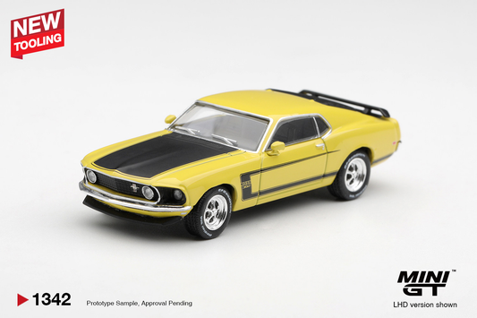 MINIGT 1/64 Ford Mustang Boss 302 1969 Yellow Preorder