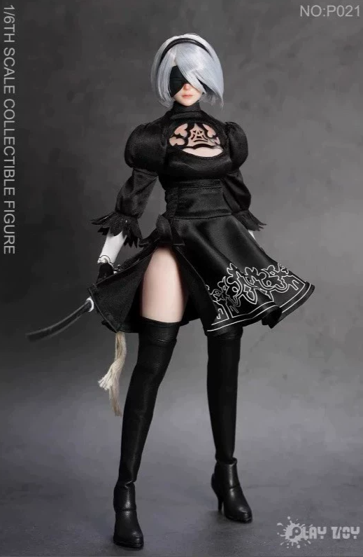 Play Toy 1/6 P021 Sexy Humanoid Robot 2B Movable Eyes Action Figure