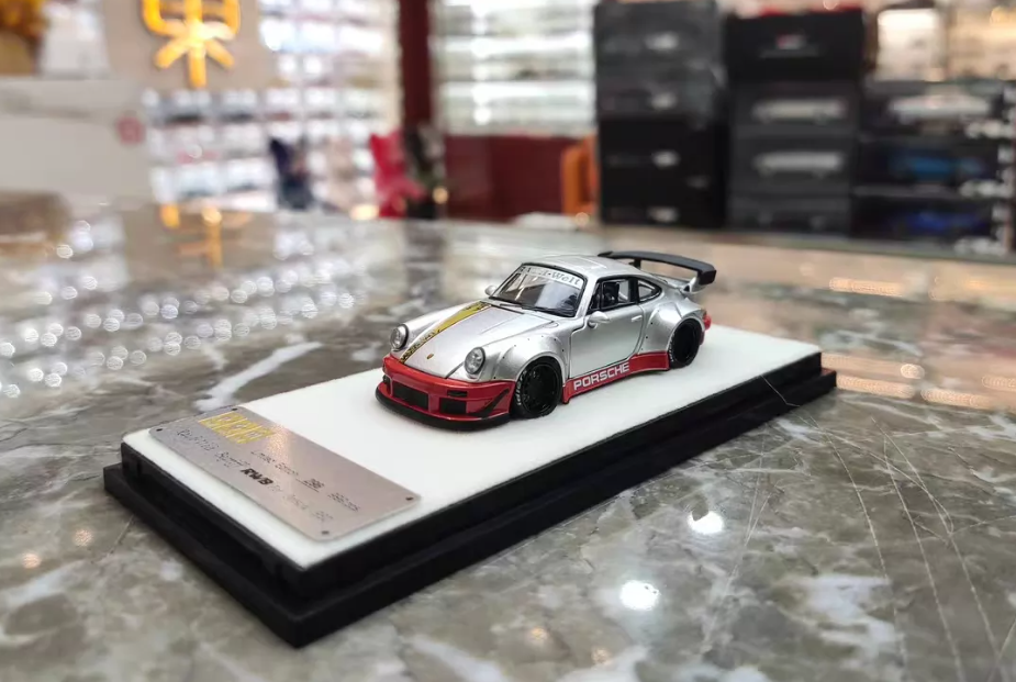 PGM Simon Garage 1/64 RWB Porsche 930 Silver Red Limited Edition