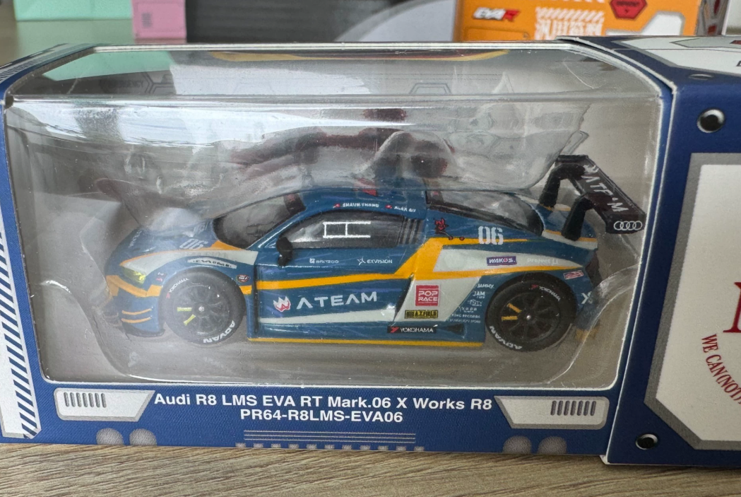 POP RACE x EVA 1/64 Audi R8 LMS Mark 06 Diecast