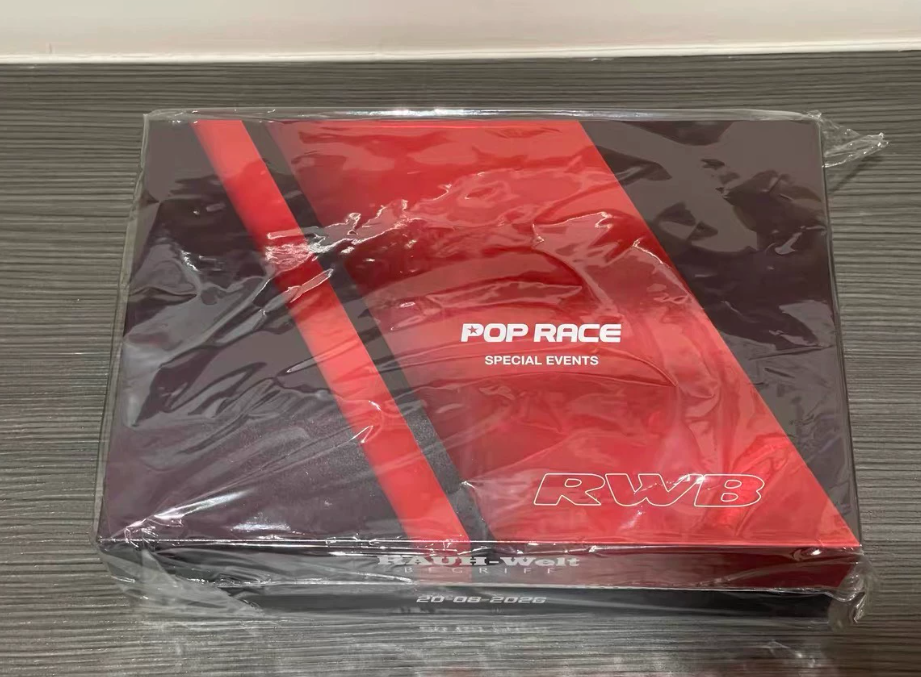 POP RACE 1/64 RWB 930 & Truck Red Chrome Hong Kong Limited Set