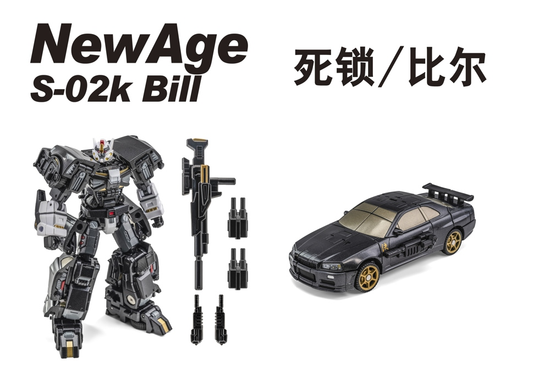 NewAge S-02k Bill Mini-Scale Sports Car Transforming Figure Preorder