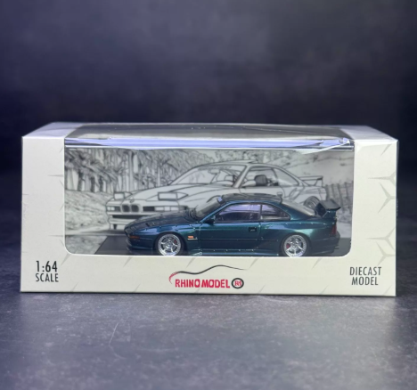 RHINO MODEL 1/64 BMW 850CSi E31 Widebody Deep Green