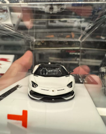 TARDIS 1/64 Lamborghini Aventador SVJ Roadster Panda White Black