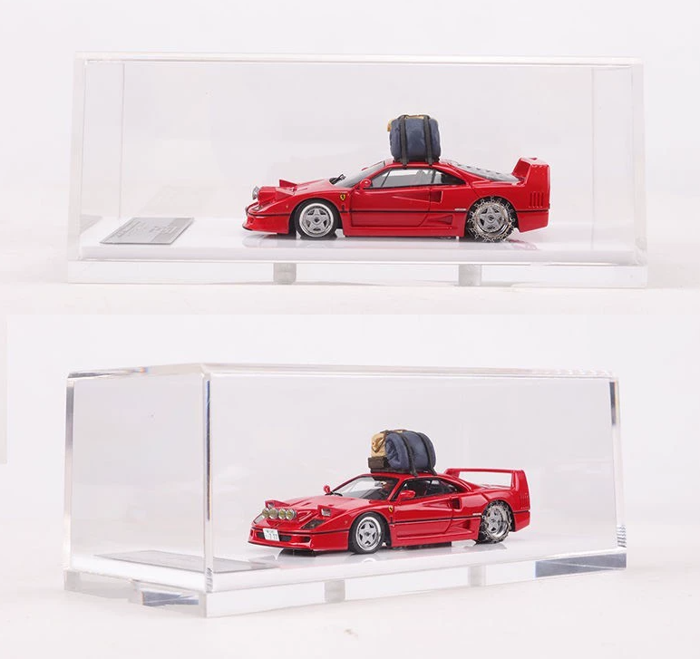 MY64 1:64 Ferrari F40 Christmas Snow Edition Red Resin Model