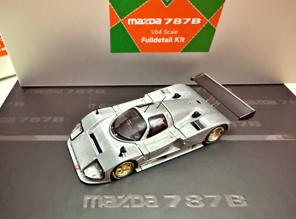 MOTORHELIX 1/64 Mazda 787B Fulldetail Silver GMHS Shanghai Diecast Model