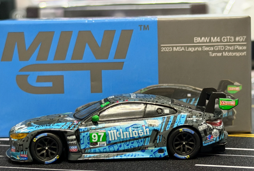 MINI GT 647 BMW M4 GT3 97 Turner Motorsport IMSA Music Livery 1/64