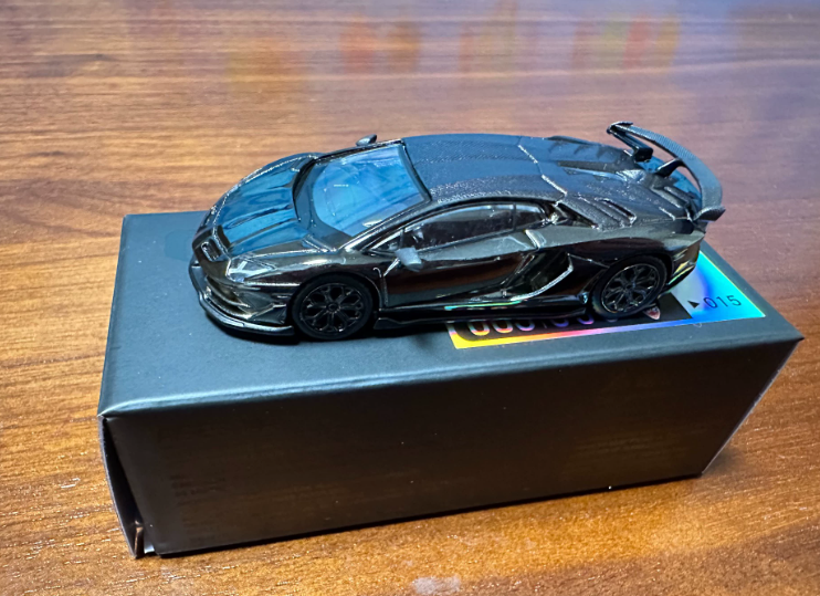 MINI GT JOES Lamborghini Aventador SVJ 63 Chrome Black Limited Edition 1/64