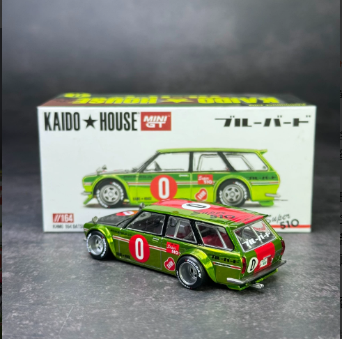 KAIDO HOUSE MINI GT 1/64 Datsun 510 Wagon Chrome Green