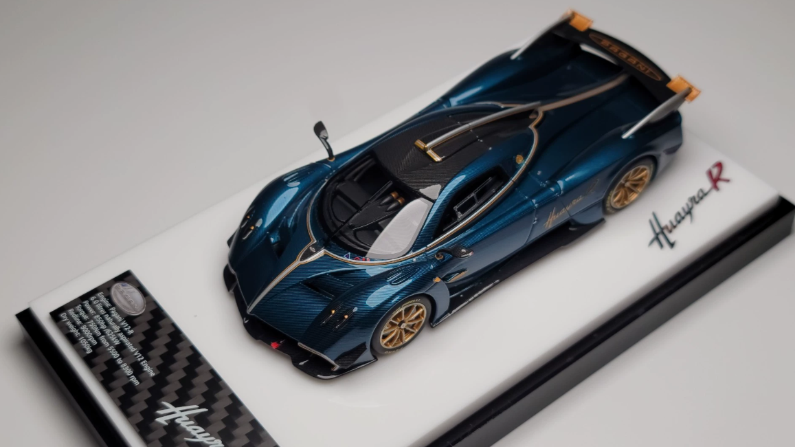 Figart 1/43 Pagani Huayra R Peacock Blue Carbon Model