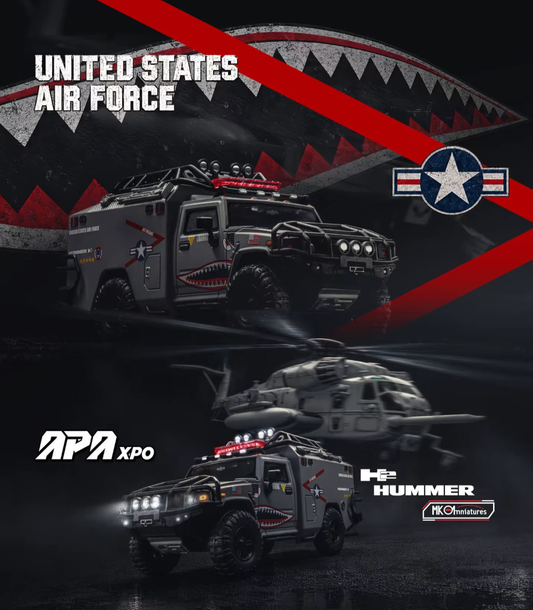 MK Miniatures 1/64 Hummer H2 US Air Force Shark Gray Foshan 2026