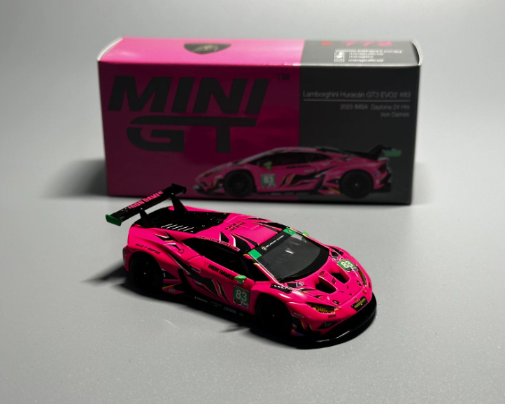 MINI GT 772 Lamborghini Huracan GT3 EVO2 #83 Iron Dames IMSA Daytona 24H