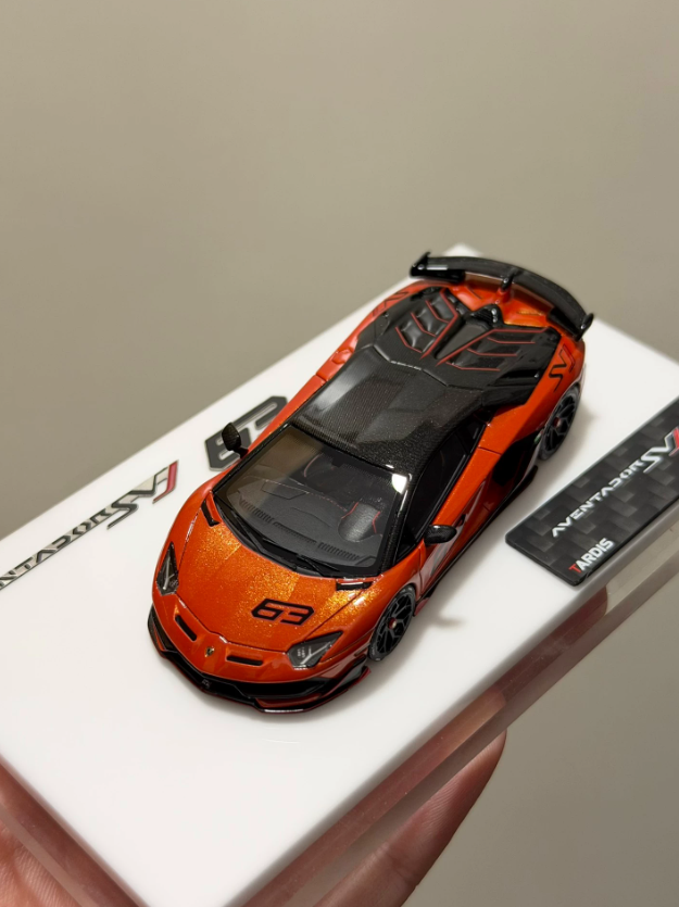 Tardis 1/64 Lamborghini Aventador SVJ 63 Metallic Orange