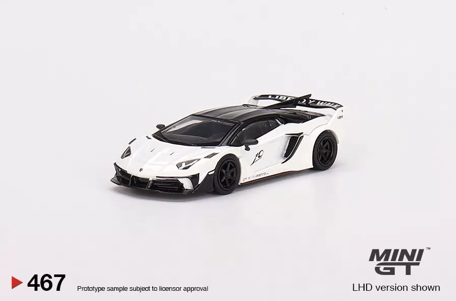 MINI GT 467 LB-WORKS Lamborghini Aventador GT EVO White