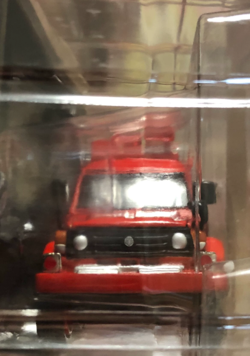 1:43 Toyota Land Cruiser Fire Brigade Red Diecast Model with Hose Ladder